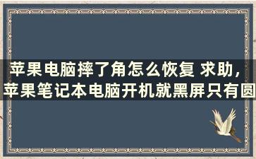 苹果电脑摔了角怎么恢复 求助，苹果笔记本电脑开机就黑屏只有圆圈转，三天了